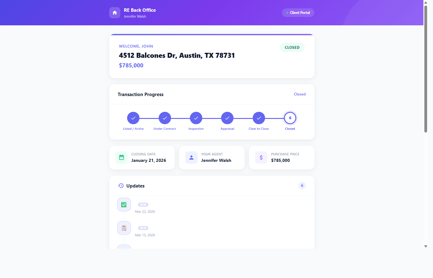 Client Transaction Portal
